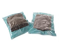 Compactor RAN4293 Vakuumbeutel Roll Up; Funktioniert ohne Staubsauger; Platzersparnis bis zu 75%; L 55 x 70 cm; 2er Set, Nylon und Polyethylen, Transparent, 55 x 0.5 x 70 cm, 1 Einheiten