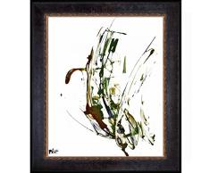 overstockArt Künstler ABE Abstrakt EXP Serie 10179110709 von Kris Haas Kunstdruck auf Leinwand mit sambrosa Distressed Espresso Rahmen