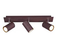 Trio Leuchten Deckenleuchte Marley 802400324, Metall rostfarbig, Spotbalken 3-flammig, exkl. 1 x GU10
