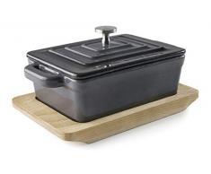 LACOR Magma Red/Grey Rechteckige Kasserolle mit Deckel grau Farbverlauf