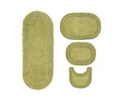 Home Weavers Double Ruffle Collection saugfähige Baumwolle, weicher Teppich, maschinenwaschbar, 43,2 x 61 cm/53,3 x 86,4 cm/50,8 x 50,8 cm/53,3 x 137,2 cm, Salbei