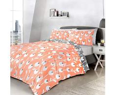 Fusion Alabar Bettwäsche-Set, pflegeleicht, 1 Stück, 52% Polyester, 48% Baumwolle, Korallenrot, Doppelbett