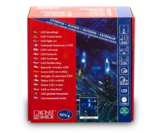 Konstsmide 6020-400 LED Minilichterkette / für Außen (IP44) / 24V Außentrafo / 80 blaue Dioden / grünes Kabel