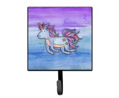Caroline s Treasures blau Einhorn Watercolor Wandhaken, Multicolor, S