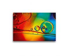 Premium Textil-Leinwand 45 x 30 cm Quer-Format Farbrausch mit Öl und Wasser 09 | Wandbild, HD-Bild auf Keilrahmen, Fertigbild auf hochwertigem Vlies, Leinwanddruck von Veronika Rix