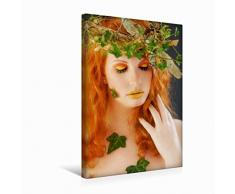 Calvendo Premium Textil-Leinwand 30 cm x 45 cm hoch Waldfee | Wandbild, Bild auf Keilrahmen, Fertigbild auf echter Leinwand, Leinwanddruck Menschen Menschen