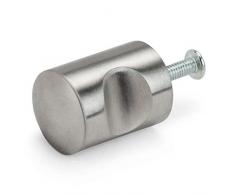 JDEL Möbelknauf Edelstahl 20 mm-10 Stück 25 mm