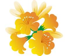 Indigos 4051719802634 Wandtattoo ME040 stylische Blumen Tulpen BlÃ¤tter Tribal Pflanze 96 x 93 cm