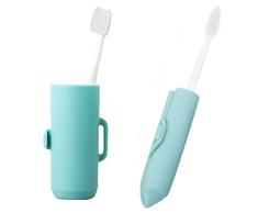 TIVIT PRODUCT umool umool Silikon Zahnbürste Cup & Tippen Inhaber Wiegen Reisen Gagle Becher Zahnputzbecher Cup(Mint)