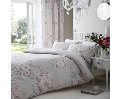 Catherine Lansfield Canterbury Bettwäsche Einzelbett, Baumwolle, Grau, für Einzelbett