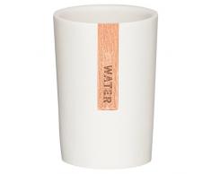 Sealskin Becher Pierra, Zahnputzbecher aus Polyresin, Farbe: Weiß