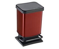 Sundis Rotho Paso Abfalleimer, Kunststoff/Polypropylen, Polypropylen, rot, 20 l