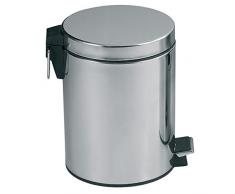 MSV 12 L Treteimer aus glänzendem Edelstahl 12l, Edelstahlfarben, 33 cm