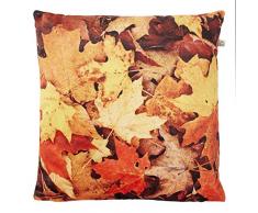 Dutch Decor Kissen Amexi Blätter Fotoprint 45x45cm Brique - Zierkissen - Dekokissen - Heimtextilien - Dekoration
