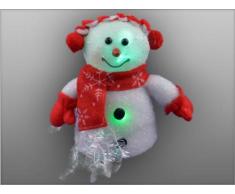 Weihnachtsbeleuchtung Schneemann mit Schal, rot