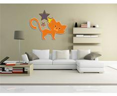 Indigos KAR-Wall-clm032-70 Wandtattoo fÃ¼rs Kinderzimmer clm032 - Lustige kleine Monster - Lustige Katzen - Wandaufkleber 70 x 56 cm