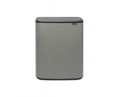 Brabantia BO Touch Mülleimer XL, 60 l, Mineralbeton grau, 1 Inner Bucket (60L)