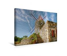 Premium Textil-Leinwand 45 x 30 cm Quer-Format Provenzianische Windmühle aus Frankreich nahe Arle in der Provence | Wandbild, HD-Bild auf Keilrahmen, Fertigbild auf hochwertigem Vlies, Leinwanddruck von Kordula - Uwe Vahle
