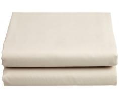 Luxury Cathay Spannbetttuch für Einzelbett, seidig weiches Polyester Twin cremefarben