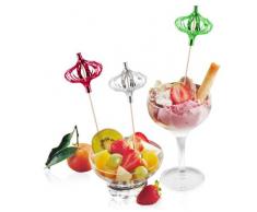 Fackelmann 50268 Partypicker Laterne 18 cm 100 StÃ¼ck aus Folie/Birke, Holz, bunt, 100 Einheiten