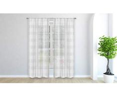 Home Maison Emery Gardine, einfarbig, 38 x 96 cm, Weiß, 2 Stück