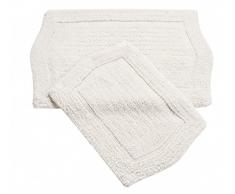 Home Weavers Teppich, saugfähig, Baumwolle, weich, maschinenwaschbar Modern 21x34/24x40 weiß