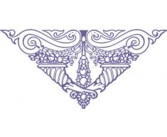 INDIGOS 4051095026525 Wandtattoo w256 Ornament, Ranken 120 x 56 cm, violett