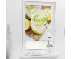 Lichtblick Rollo Klemmfix, 80 x 150 cm mit Motiv Limo - Gelb Montage ohne Bohren, moderner Sicht-und Sonnenschutz, Motivrollo, lichtdurchlässig & Blickdicht