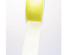 Deko und Band 53736 - Organzaband mit Webkante - 38mm 50m col. 14 Limette - 53736-3-50-14