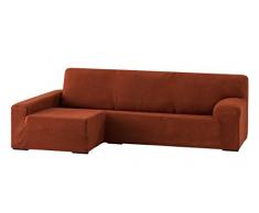Eysa Dorian elastisch Sofa überwurf Chaise Longue Links, frontalsicht, Chenille, 09-orange, 43 x 17 x 37 cm
