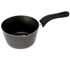 Home Maitre Stieltopf konisch mit Griff, Antihaftbeschichtung, 16 cm, Kunststoff, anthrazit/schwarz