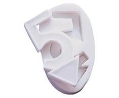 Unbekannt Silikomart 71.105.00.0096 Backform für Kuchen SLK005 Nummer 5, Silikon, Weiß