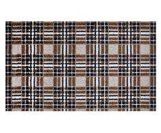 LifeStyle-Mat Designer Fussmatte Haustür – Fussmatten rutschfest und waschbar – Schmutzfangmatte/Fussabstreifer – BRAUN 67x110cm