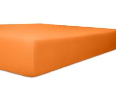 Kneer 6073665 Single Jersey Kinder-Spannbetttuch Qualität 60, Größe 35/78-40/90 cm, orange