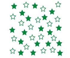 Kleb-drauf 35 Sterne-Aufkleber zur Dekoration von WÃ¤nden, Glasprodukten, Fliesen und Allen Anderen glatten OberflÃ¤chen
