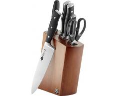Ballarini 18790-007-0 Savuto Nero Messerblock, 7-teilig, Holz, Edelstahl braun