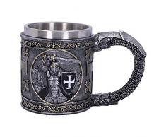 Nemesis Now Tankard 16.3cm Dark Knight Bierkrug, 16,3 cm, Polyresin, Silber, Einheitsgröße