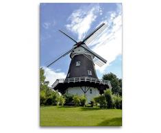 Premium Textil-Leinwand 80 x 120 cm Hoch-Format Achimer Windmühle | Wandbild, HD-Bild auf Keilrahmen, Fertigbild auf hochwertigem Vlies, Leinwanddruck von Günther Klünder