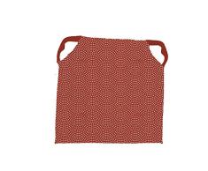 Soleil docre Pfau Sitzkissen, Polyester, Rot, 40 x 40 cm