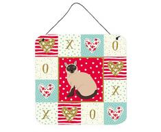 Carolines Treasures Siamesische traditionelle Katzenliebe, Türaufhänger, Wanddekoration, Mehrfarbig