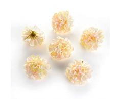 Seidenblumen in Großhandel Kunstblumen Köpfe DIY Kunstseide Blumen Kopf für Zuhause Hochzeit Party Dekoration Kranz Geschenk-Box Scrapbooking Kunstblumen 30 Stück 4 cm Milchweiß