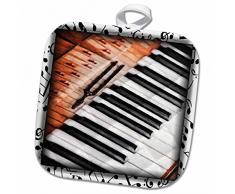 3dRose Topflappen, weiß, 20,3 x 20,3 cm