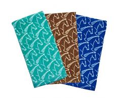 Tack Shack of Ocala, 2er Set Geschirrtuch Geschirrtuch Geschirrtuch Frottee Velours Pferd braun