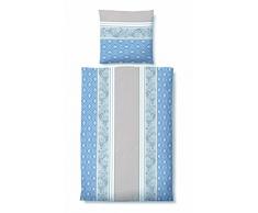 biberna 0003278 Biber Komfort Bettwäsche Garnitur mit Kopfkissenbezug (Baumwolle) 1x 155x200 cm + 1x 80x80 cm, cyclam