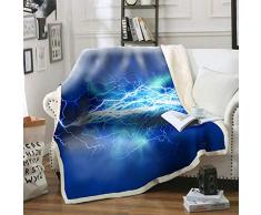 zfproduct Überwurf, 3D-Wolf-Druck, bequem, warm, weich, kuschelig, Fleece-Decke, Couch-Decke, wendbar, Bett-Überwurf, TV-Decke, Komfort-Geschenk, Überwurf 127 x 152,4 cm 60x 80 Farbe 3