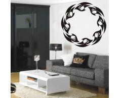 INDIGOS 4052166188883 Wandtattoo w964 Feuerkreis Wandaufkleber 120 x 120 cm, braun