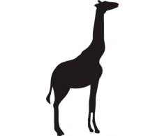INDIGOS 4250380594576 Wandtattoo w054 Giraffe Afrika 120 x 64 cm, schwarz