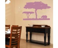 INDIGOS 4052166116794 Wandtattoo w553 Afrika / Steppe Wandaufkleber 120 x 77 cm, violett