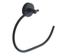 Gedy Eros Handtuchring, Edelstahl, Schwarz, 16,7x20,5x4,2