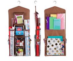 Regal Bazaar doppelseitige Hängetasche, Geschenkpapier-Organizer braun